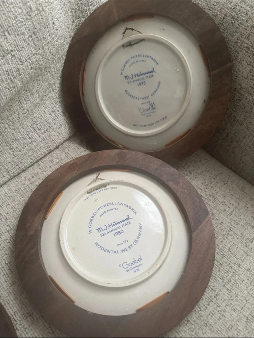 Goebel Brown Framed Hummel-Style Wall Plaques